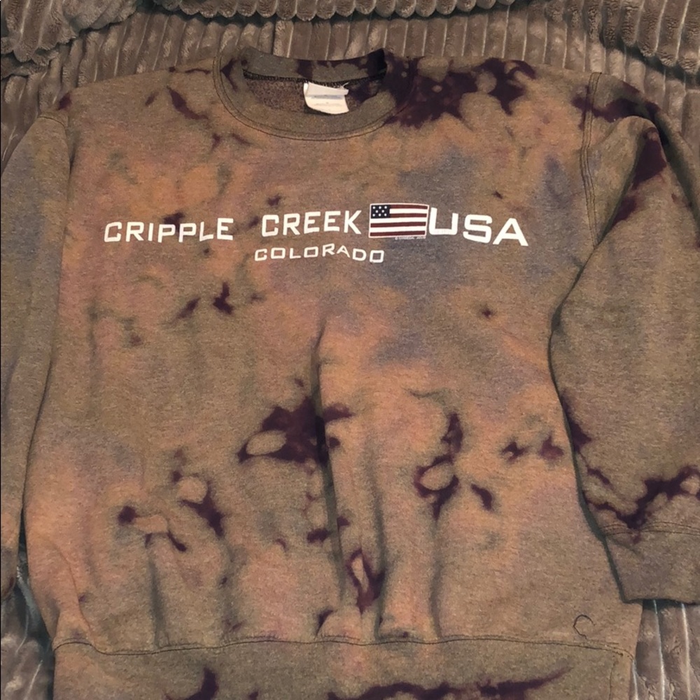 tie dye Colorado crew neck